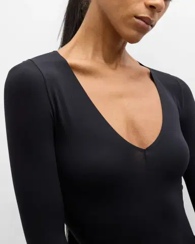Commando Ballet Long-Sleeve V-Neck Microfiber Bodysuit | Thumbnail 5 Commando Ballet Long-Sleeve V-Neck Microfiber Bodysuit | Thumbnail 5