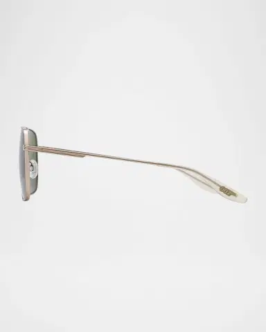 BARTON PERREIRA x 007 Men's Royale Double-Bridge Titanium Aviator Sunglasses | Thumbnail 2 BARTON PERREIRA x 007 Men's Royale Double-Bridge Titanium Aviator Sunglasses | Thumbnail 2