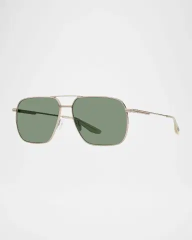 BARTON PERREIRA x 007 Men's Royale Double-Bridge Titanium Aviator Sunglasses | Thumbnail 3 BARTON PERREIRA x 007 Men's Royale Double-Bridge Titanium Aviator Sunglasses | Thumbnail 3