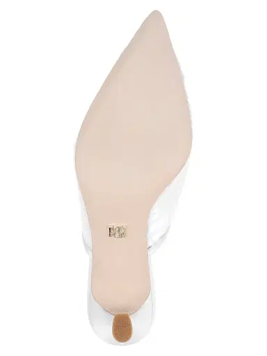 BADGLEY MISCHKA Women's Oaklyn 75MM Lace Mules - White Satin - Size 11 | Thumbnail 6 BADGLEY MISCHKA Women's Oaklyn 75MM Lace Mules - White Satin - Size 11 | Thumbnail 6