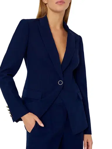 Milly Women's Avery Cady Blazer - Navy - Size 12 | Thumbnail 4 Milly Women's Avery Cady Blazer - Navy - Size 12 | Thumbnail 4