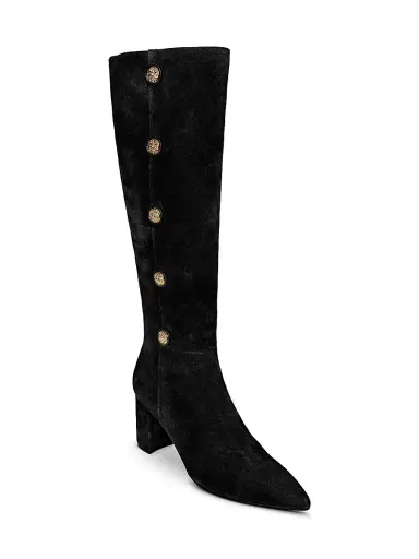 L'Agence Women's Octavie 75MM Embellished Suede Boots | Thumbnail 2 L'Agence Women's Octavie 75MM Embellished Suede Boots | Thumbnail 2