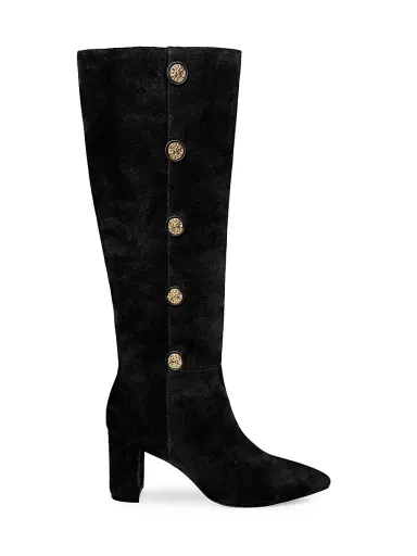 L'Agence Women's Octavie 75MM Embellished Suede Boots | Thumbnail 1 L'Agence Women's Octavie 75MM Embellished Suede Boots | Thumbnail 1
