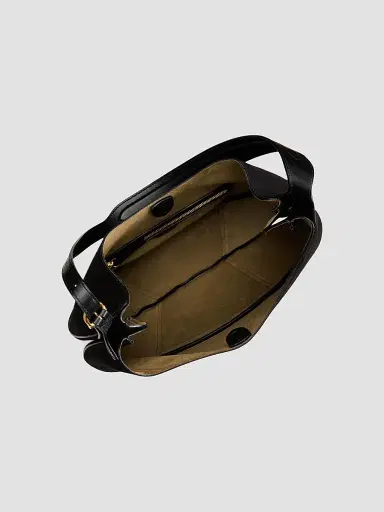 Polo Ralph Lauren Women's Polo ID Suede Shoulder Bag - Black | Thumbnail 2 Polo Ralph Lauren Women's Polo ID Suede Shoulder Bag - Black | Thumbnail 2