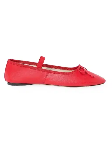 Loeffler Randall Women's Leonie Leather Ballet Flats - Red - Size 5 | Thumbnail 1 Loeffler Randall Women's Leonie Leather Ballet Flats - Red - Size 5 | Thumbnail 1