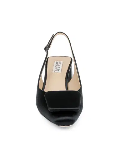 BADGLEY MISCHKA Women's Gracen 50MM Satin Block-Heel Slingback Pumps | Thumbnail 4 BADGLEY MISCHKA Women's Gracen 50MM Satin Block-Heel Slingback Pumps | Thumbnail 4