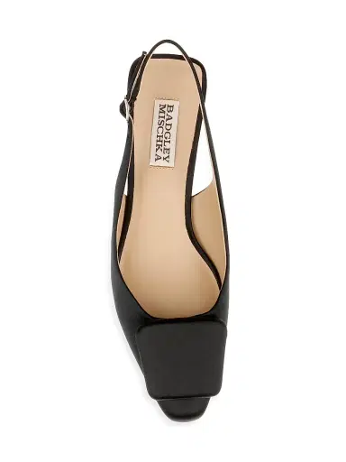 BADGLEY MISCHKA Women's Gracen 50MM Satin Block-Heel Slingback Pumps | Thumbnail 5 BADGLEY MISCHKA Women's Gracen 50MM Satin Block-Heel Slingback Pumps | Thumbnail 5