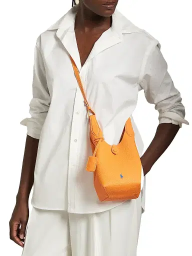 Polo Ralph Lauren Women's Play Leather Top Handle Bag - Orange Peel | Thumbnail 2 Polo Ralph Lauren Women's Play Leather Top Handle Bag - Orange Peel | Thumbnail 2