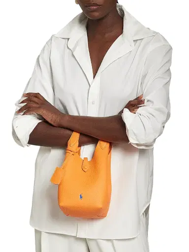 Polo Ralph Lauren Women's Play Leather Top Handle Bag - Orange Peel | Thumbnail 3 Polo Ralph Lauren Women's Play Leather Top Handle Bag - Orange Peel | Thumbnail 3