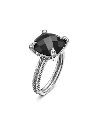 David Yurman Women's Chatelaine Ring in Sterling Silver - Black Onyx | Thumbnail 4 David Yurman Women's Chatelaine Ring in Sterling Silver - Black Onyx | Thumbnail 4