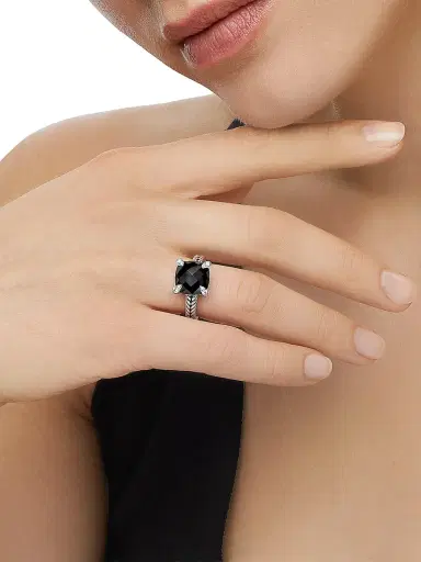 David Yurman Women's Chatelaine Ring in Sterling Silver - Black Onyx | Thumbnail 8 David Yurman Women's Chatelaine Ring in Sterling Silver - Black Onyx | Thumbnail 8