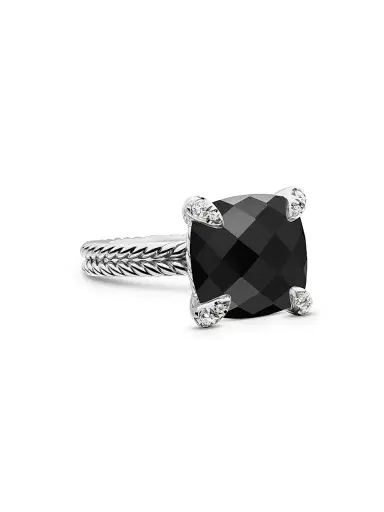 David Yurman Women's Chatelaine Ring in Sterling Silver - Black Onyx | Thumbnail 1 David Yurman Women's Chatelaine Ring in Sterling Silver - Black Onyx | Thumbnail 1