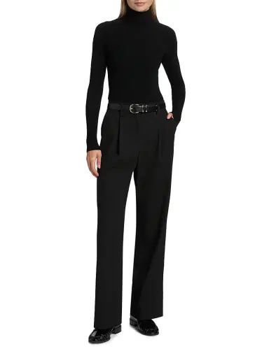 Proenza Schouler Women's Fox Ribbed Turtleneck Top - Black - Size XL | Thumbnail 2 Proenza Schouler Women's Fox Ribbed Turtleneck Top - Black - Size XL | Thumbnail 2