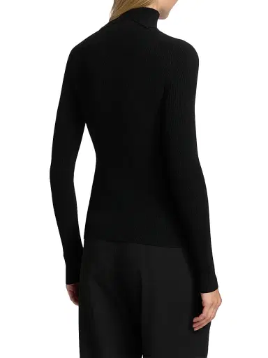 Proenza Schouler Women's Fox Ribbed Turtleneck Top - Black - Size XL | Thumbnail 5 Proenza Schouler Women's Fox Ribbed Turtleneck Top - Black - Size XL | Thumbnail 5
