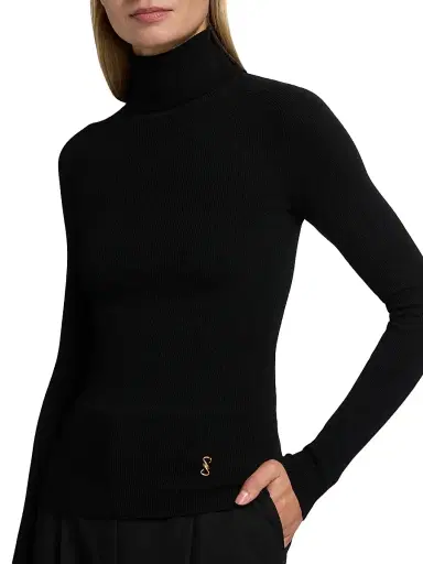 Proenza Schouler Women's Fox Ribbed Turtleneck Top - Black - Size XL | Thumbnail 6 Proenza Schouler Women's Fox Ribbed Turtleneck Top - Black - Size XL | Thumbnail 6