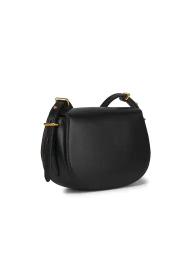 Polo Ralph Lauren Women's Mini ID Leather Saddle Bag - Black | Thumbnail 2 Polo Ralph Lauren Women's Mini ID Leather Saddle Bag - Black | Thumbnail 2