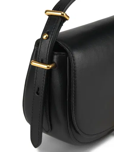 Polo Ralph Lauren Women's Mini ID Leather Saddle Bag - Black | Thumbnail 3 Polo Ralph Lauren Women's Mini ID Leather Saddle Bag - Black | Thumbnail 3
