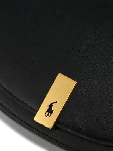 Polo Ralph Lauren Women's Mini ID Leather Saddle Bag - Black | Thumbnail 4 Polo Ralph Lauren Women's Mini ID Leather Saddle Bag - Black | Thumbnail 4