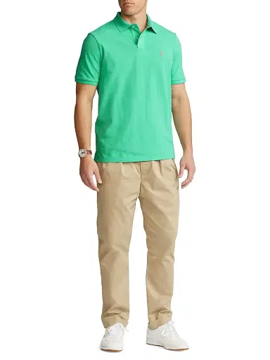 Polo Ralph Lauren Men's Cotton Mesh Slim-Fit Polo Shirt - Green | Thumbnail 2 Polo Ralph Lauren Men's Cotton Mesh Slim-Fit Polo Shirt - Green | Thumbnail 2