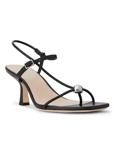 Loeffler Randall Women's Triana 70MM Leather Sandals - Black | Thumbnail 2 Loeffler Randall Women's Triana 70MM Leather Sandals - Black | Thumbnail 2