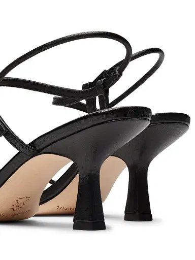 Loeffler Randall Women's Triana 70MM Leather Sandals - Black | Thumbnail 3 Loeffler Randall Women's Triana 70MM Leather Sandals - Black | Thumbnail 3