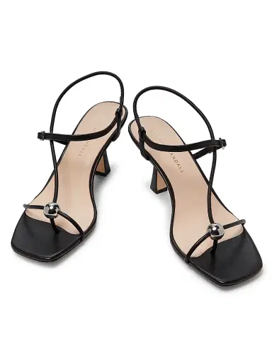 Loeffler Randall Women's Triana 70MM Leather Sandals - Black | Thumbnail 4 Loeffler Randall Women's Triana 70MM Leather Sandals - Black | Thumbnail 4