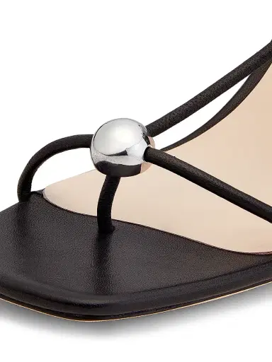 Loeffler Randall Women's Triana 70MM Leather Sandals - Black | Thumbnail 6 Loeffler Randall Women's Triana 70MM Leather Sandals - Black | Thumbnail 6