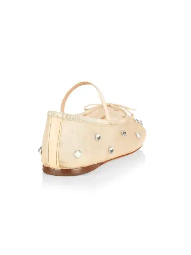 Loeffler Randall Women's Leonie Crystal Mesh Ballet Flats - Caramel | Thumbnail 3 Loeffler Randall Women's Leonie Crystal Mesh Ballet Flats - Caramel | Thumbnail 3