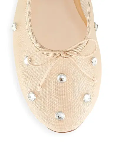 Loeffler Randall Women's Leonie Crystal Mesh Ballet Flats - Caramel | Thumbnail 4 Loeffler Randall Women's Leonie Crystal Mesh Ballet Flats - Caramel | Thumbnail 4