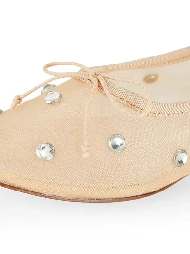 Loeffler Randall Women's Leonie Crystal Mesh Ballet Flats - Caramel | Thumbnail 6 Loeffler Randall Women's Leonie Crystal Mesh Ballet Flats - Caramel | Thumbnail 6