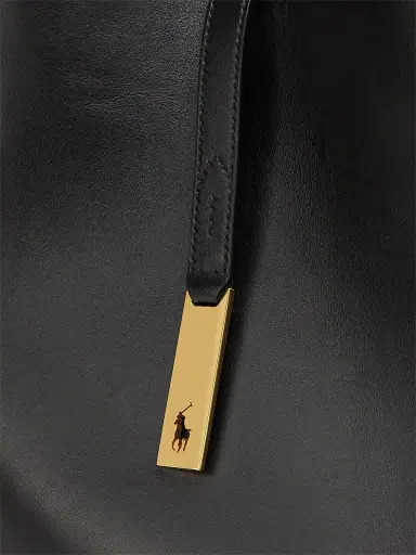 Polo Ralph Lauren Women's Polo ID Leather Shoulder Bag - Black | Thumbnail 5 Polo Ralph Lauren Women's Polo ID Leather Shoulder Bag - Black | Thumbnail 5