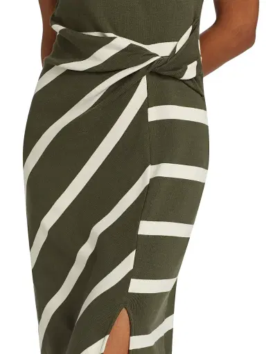 Tanya Taylor Women's Cody Striped Short-Sleeve Dress - Army Cream | Thumbnail 6 Tanya Taylor Women's Cody Striped Short-Sleeve Dress - Army Cream | Thumbnail 6
