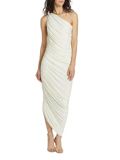 Norma Kamali Women's Diana Ruched One-Shoulder Gown - | Thumbnail 3 Norma Kamali Women's Diana Ruched One-Shoulder Gown - | Thumbnail 3
