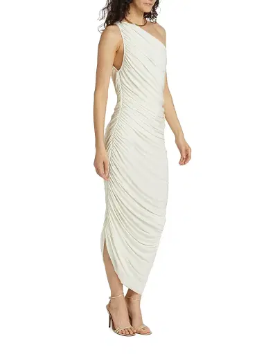 Norma Kamali Women's Diana Ruched One-Shoulder Gown - | Thumbnail 4 Norma Kamali Women's Diana Ruched One-Shoulder Gown - | Thumbnail 4