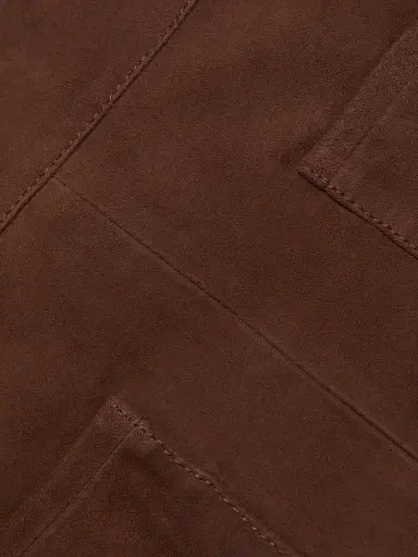 Tanya Taylor Women's Fran Suede Patch Pocket Miniskirt - Chocolate | Thumbnail 7 Tanya Taylor Women's Fran Suede Patch Pocket Miniskirt - Chocolate | Thumbnail 7