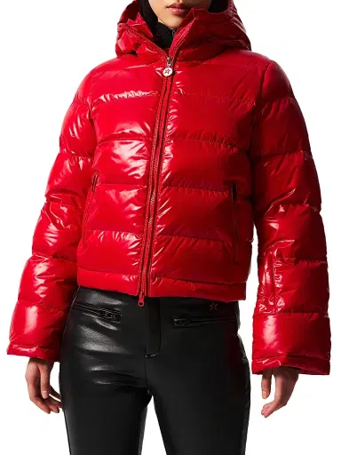 Perfect Moment Women's Polar Flare Houndstooth Ski Jacket - Red - Size XL | Thumbnail 2 Perfect Moment Women's Polar Flare Houndstooth Ski Jacket - Red - Size XL | Thumbnail 2