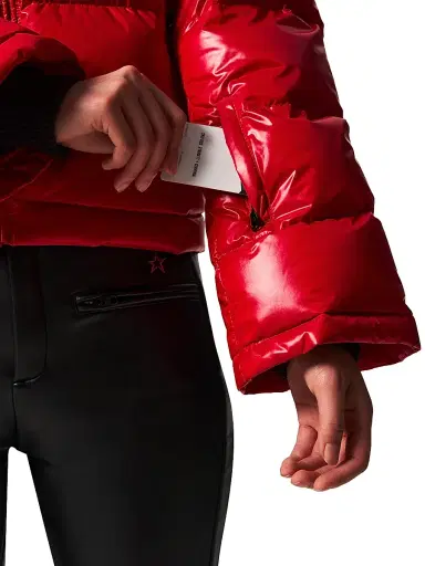 Perfect Moment Women's Polar Flare Houndstooth Ski Jacket - Red - Size XL | Thumbnail 6 Perfect Moment Women's Polar Flare Houndstooth Ski Jacket - Red - Size XL | Thumbnail 6