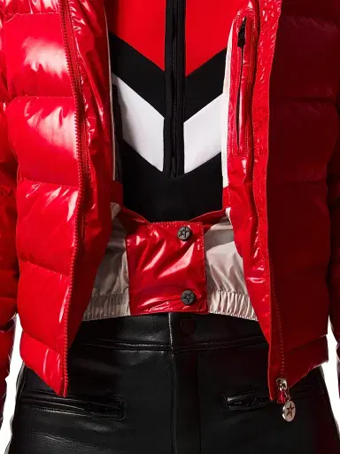 Perfect Moment Women's Polar Flare Houndstooth Ski Jacket - Red - Size XL | Thumbnail 7 Perfect Moment Women's Polar Flare Houndstooth Ski Jacket - Red - Size XL | Thumbnail 7