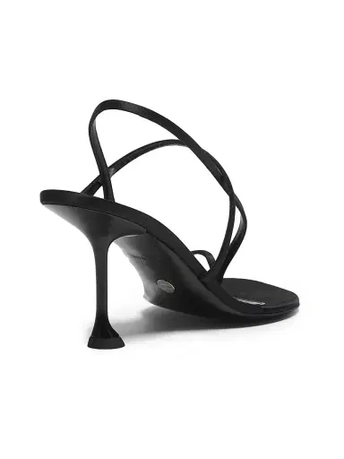 Proenza Schouler Women's Tee 85MM Satin Slingback Sandals - Black | Thumbnail 3 Proenza Schouler Women's Tee 85MM Satin Slingback Sandals - Black | Thumbnail 3