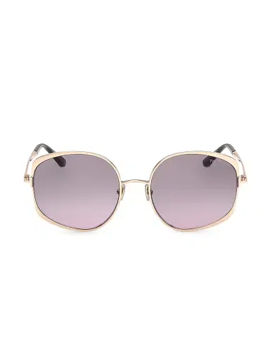 TOM FORD Women's Abbey 58MM Geometric Sunglasses - Gold Purple | Thumbnail 2 TOM FORD Women's Abbey 58MM Geometric Sunglasses - Gold Purple | Thumbnail 2