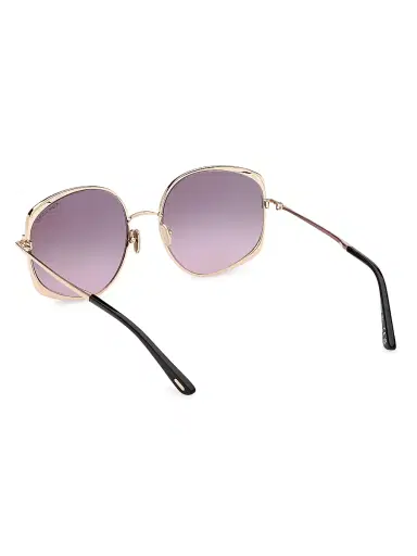TOM FORD Women's Abbey 58MM Geometric Sunglasses - Gold Purple | Thumbnail 4 TOM FORD Women's Abbey 58MM Geometric Sunglasses - Gold Purple | Thumbnail 4
