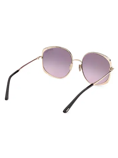 TOM FORD Women's Abbey 58MM Geometric Sunglasses - Gold Purple | Thumbnail 6 TOM FORD Women's Abbey 58MM Geometric Sunglasses - Gold Purple | Thumbnail 6