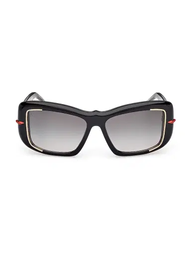 Christian Louboutin Women's 56MM Square Sunglasses - Black Gold Black | Thumbnail 2 Christian Louboutin Women's 56MM Square Sunglasses - Black Gold Black | Thumbnail 2