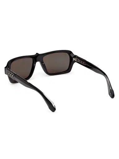 Christian Louboutin Men's Our Georges 56MM Rectangular Sunglasses - Black Smoke | Thumbnail 4 Christian Louboutin Men's Our Georges 56MM Rectangular Sunglasses - Black Smoke | Thumbnail 4