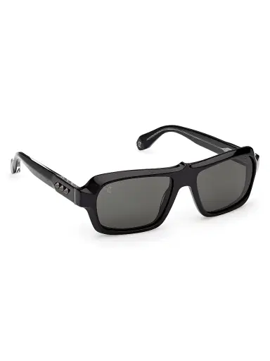 Christian Louboutin Men's Our Georges 56MM Rectangular Sunglasses - Black Smoke | Thumbnail 8 Christian Louboutin Men's Our Georges 56MM Rectangular Sunglasses - Black Smoke | Thumbnail 8