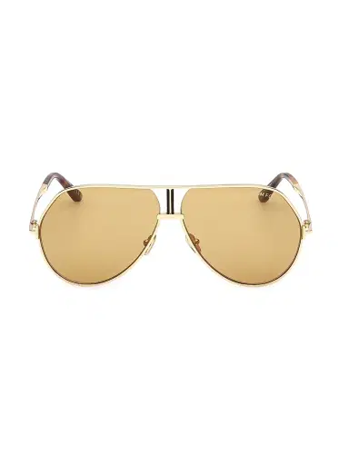 TOM FORD Women's Rickie 63MM Navigator Sunglasses - Havana Gold Yellow | Thumbnail 2 TOM FORD Women's Rickie 63MM Navigator Sunglasses - Havana Gold Yellow | Thumbnail 2