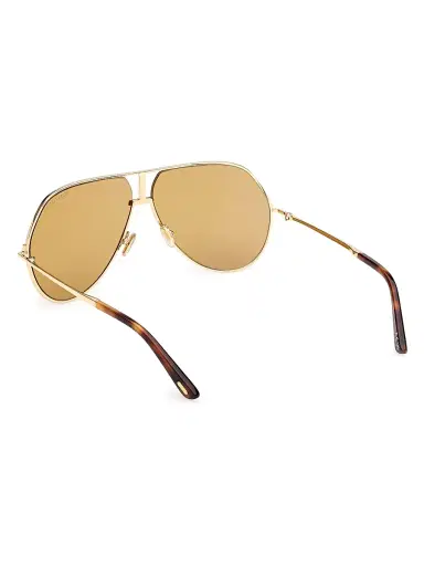TOM FORD Women's Rickie 63MM Navigator Sunglasses - Havana Gold Yellow | Thumbnail 4 TOM FORD Women's Rickie 63MM Navigator Sunglasses - Havana Gold Yellow | Thumbnail 4