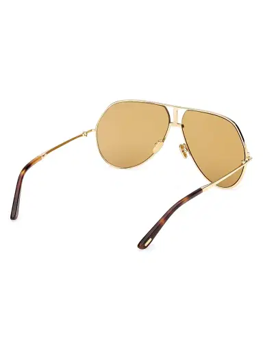 TOM FORD Women's Rickie 63MM Navigator Sunglasses - Havana Gold Yellow | Thumbnail 6 TOM FORD Women's Rickie 63MM Navigator Sunglasses - Havana Gold Yellow | Thumbnail 6