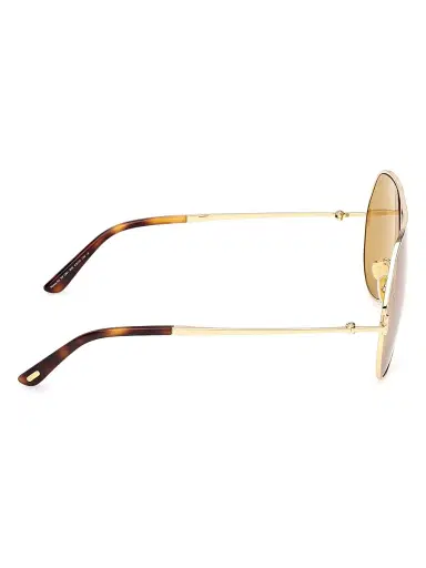 TOM FORD Women's Rickie 63MM Navigator Sunglasses - Havana Gold Yellow | Thumbnail 7 TOM FORD Women's Rickie 63MM Navigator Sunglasses - Havana Gold Yellow | Thumbnail 7