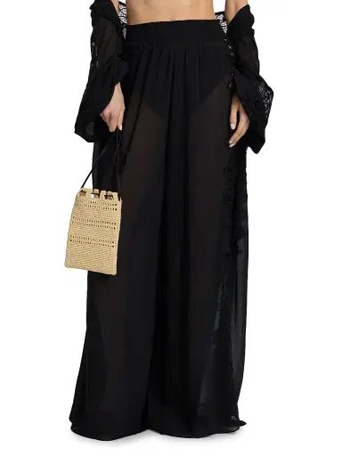 Ramy Brook Women's Athena Lace Wide-Leg Cover-Up Pants - Black | Thumbnail 3 Ramy Brook Women's Athena Lace Wide-Leg Cover-Up Pants - Black | Thumbnail 3